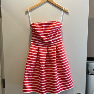 GAP Lee strapless striped sundress, stripes, fit and flare, mini length, sz 4